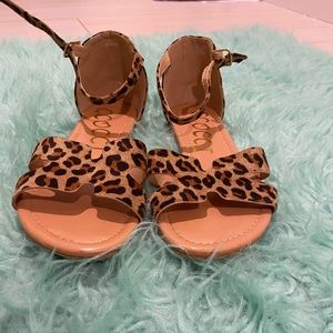 Leopard print sandals